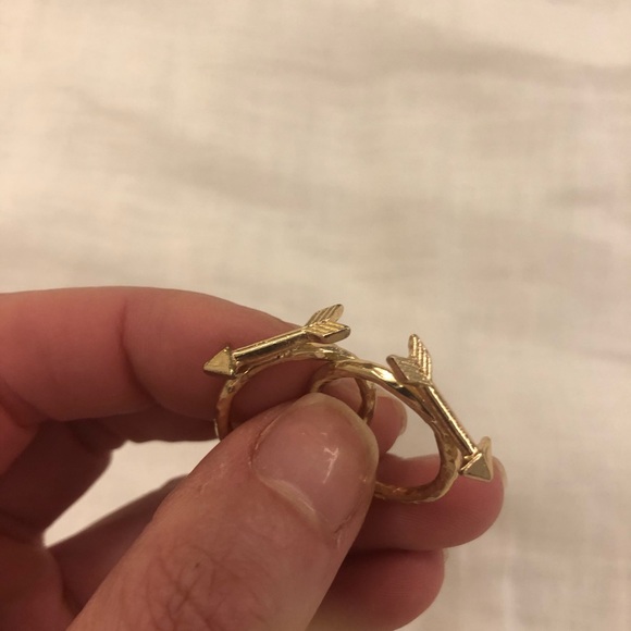 Gold arrow midi ring set - Picture 3 of 3